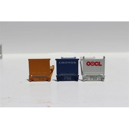 Jacksonville Terminal N Scale Flatrack Containers Assortment Set 1, 6PK JTC402551